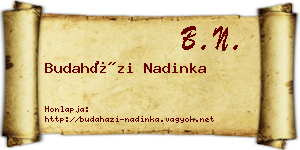 Budaházi Nadinka névjegykártya